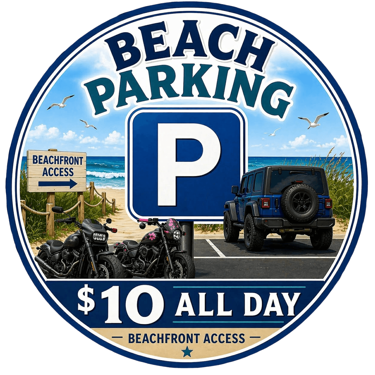 Beach Parking at Ocean Isle Beach Pier